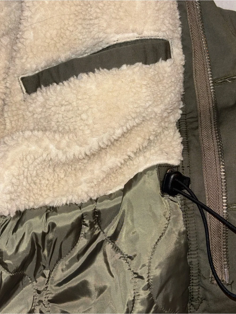 Abercrombie & Fitch Men’s Faux Fur Parka Jacket size Small